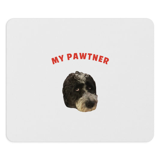 "My Pawtner" Custom Pet Face Portrait Mouse Pad
