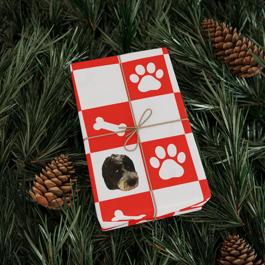 Custom Pet Face Portrait Wrapping Paper