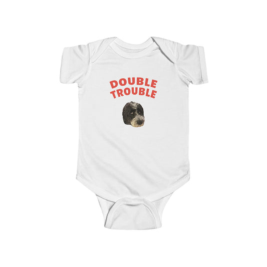 "Double Trouble" Custom Pet Face Portrait Onesie