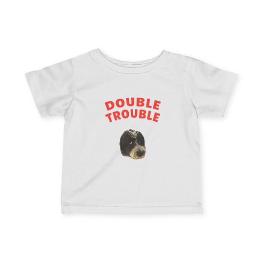 "Double Trouble" Custom Pet Face Portrait Toddler Tee