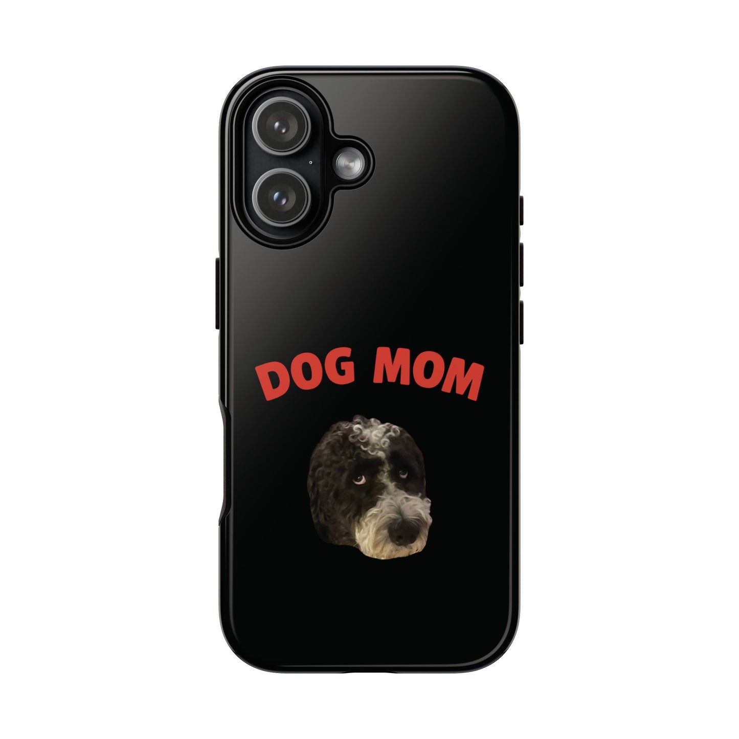 Dog Mom" Custom Pet Face Phone Case