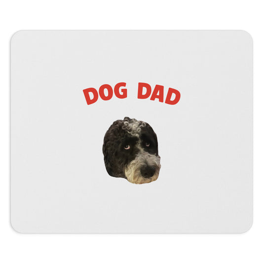 "Dog Dad" Custom Pet Face Portrait Mouse Pad
